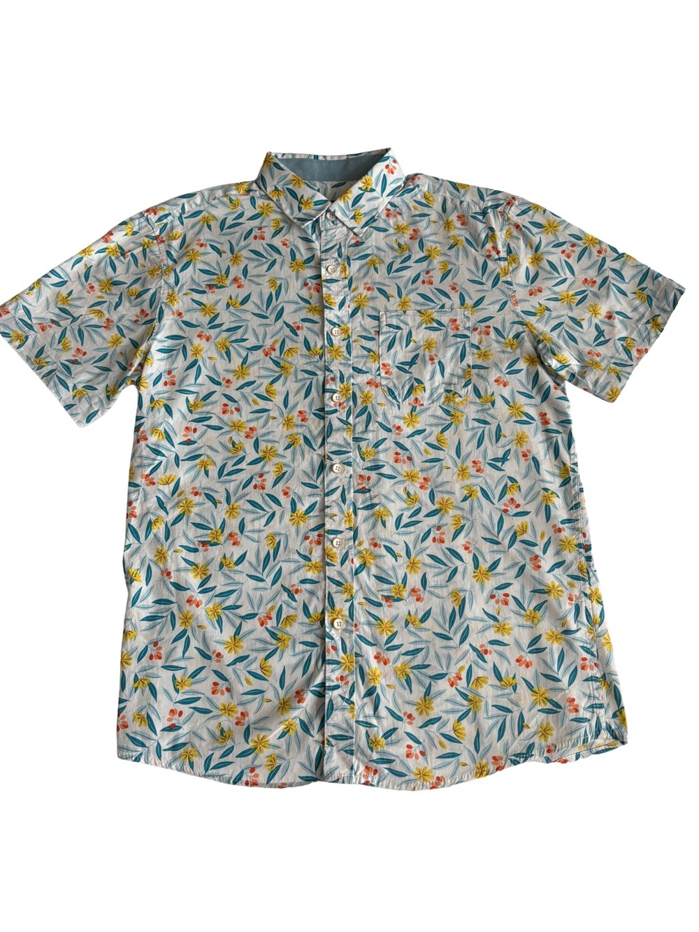 Rue Saint-Patrick Montreal Floral Hawaiian Camp Shirt Men’s Small 100% Cotton